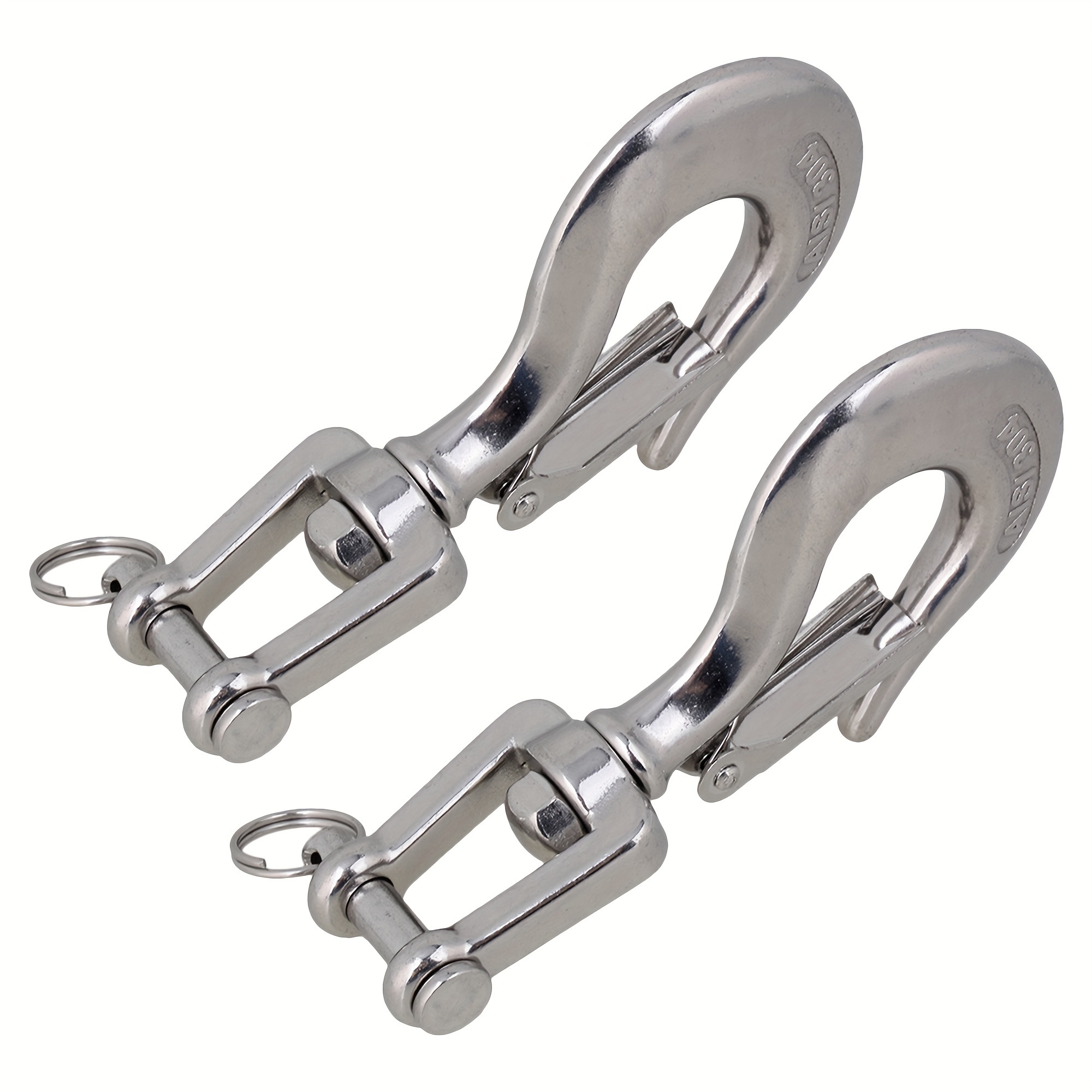 

2pcs 304 Stainless Steel Fork Swivel Cargo Hook Capacity 650kg