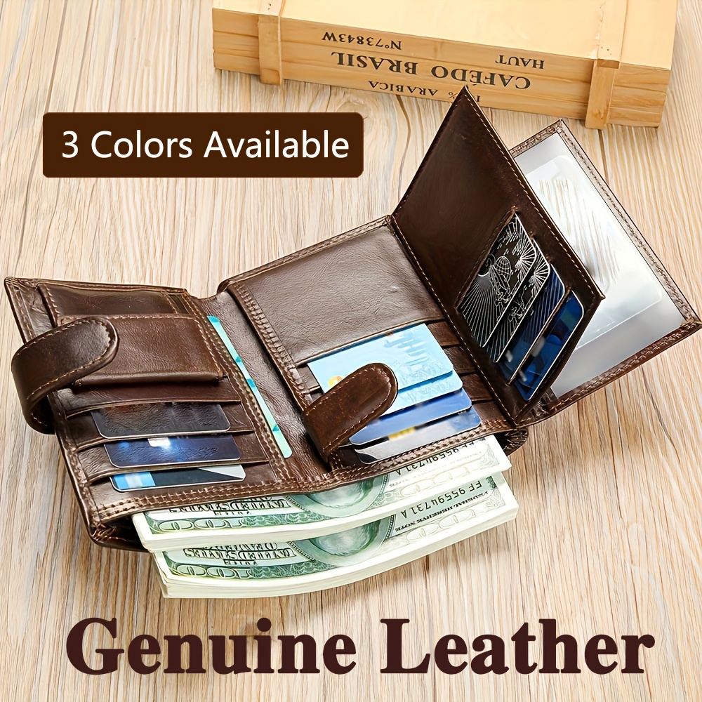 

Niucunzh Men's Genuine Leather Wallet, Rfid Blocking, Top-grain Cowhide, , , Card Holder, Ideal Father's Day Gift