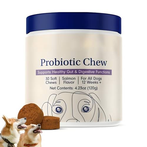 probiotic supplement chewable tablets for pets and dogs nutritional supplement promotes and absorption suitable for all breeds 40 tablets 4 32 ounces
