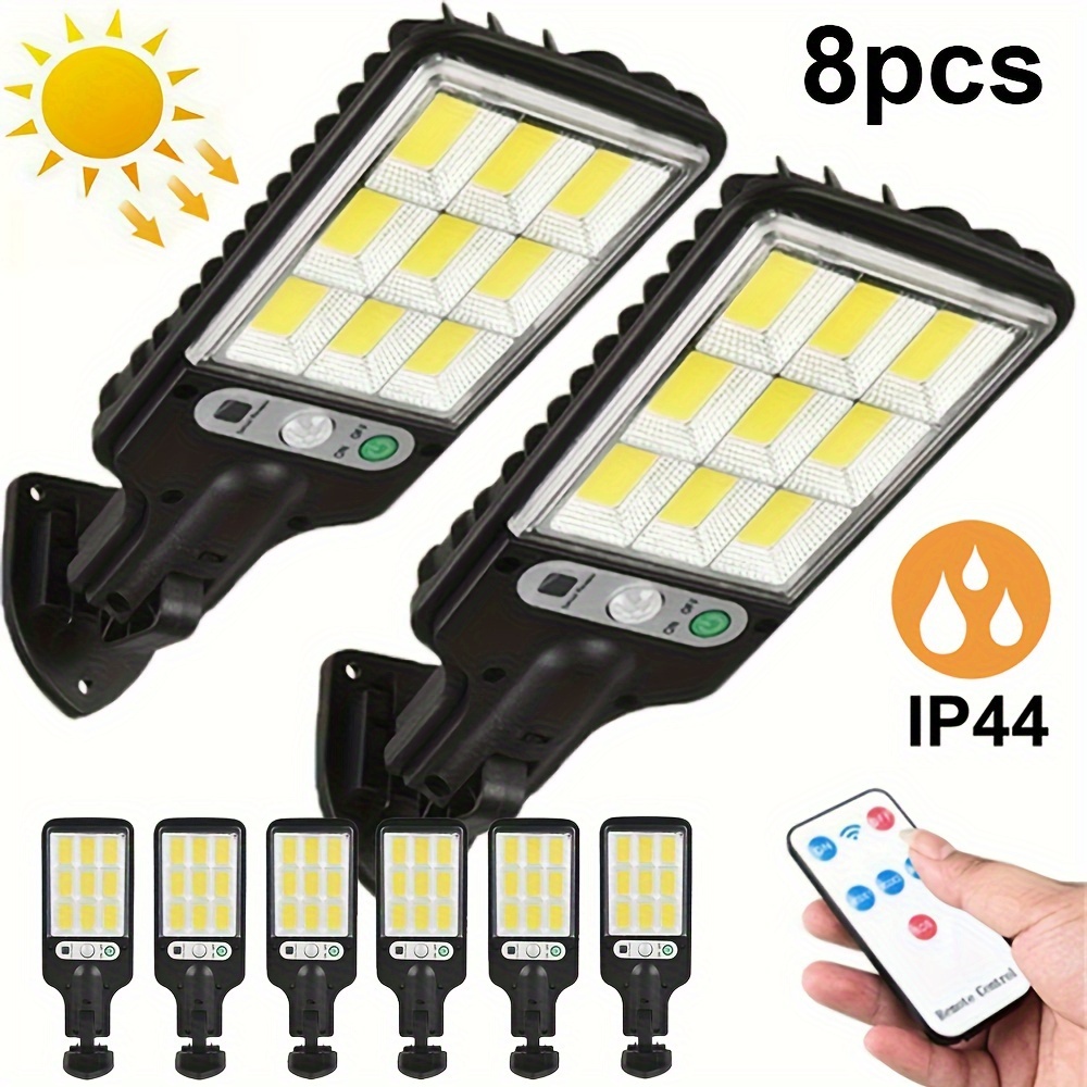 

8pcs Solar Motion Sensor Lights With , Solar Panel Powered Security Lights, Pathway Light For Garden Garage Yard Backyard Patio