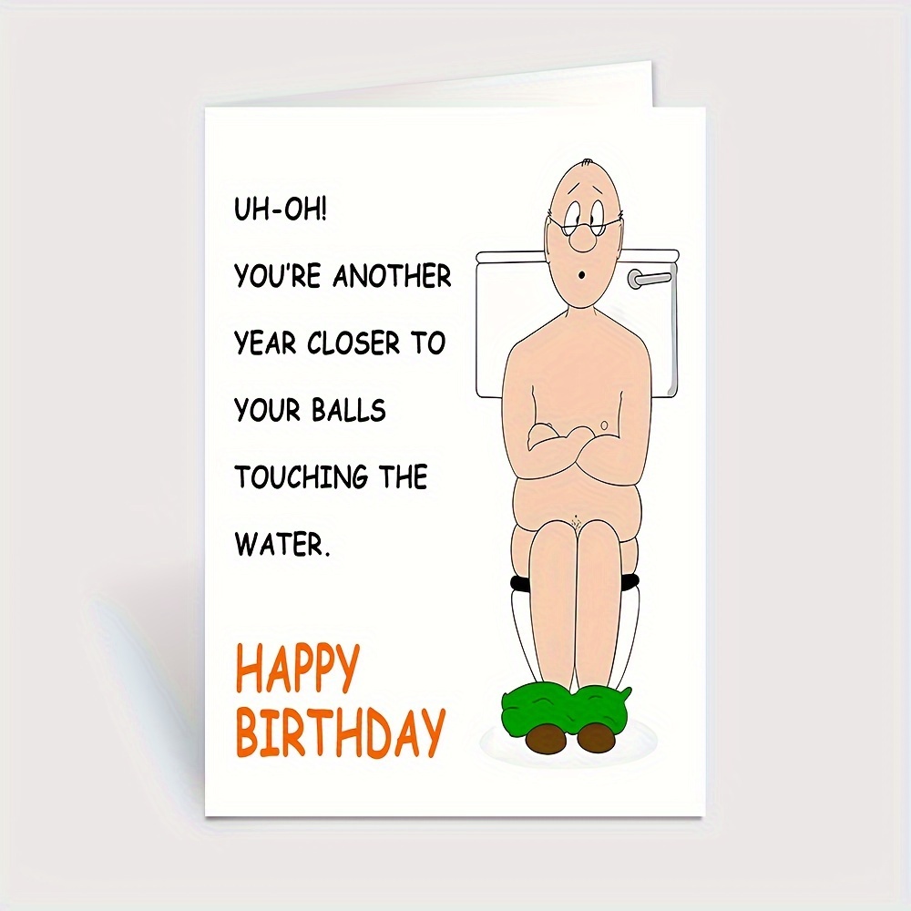 Humorous Birthday Greeting Card With Envelope, 1 Piece - Funny 