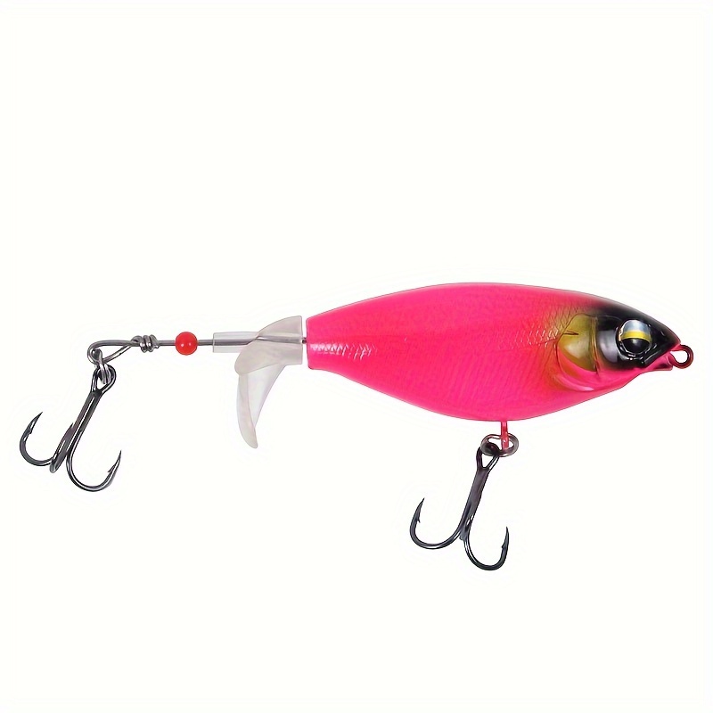 Double Propeller Floating Fishing Lure with Soft Spinning Tail - 80mm 16g  Hard Bait for Freshwater and Saltwater Fishing