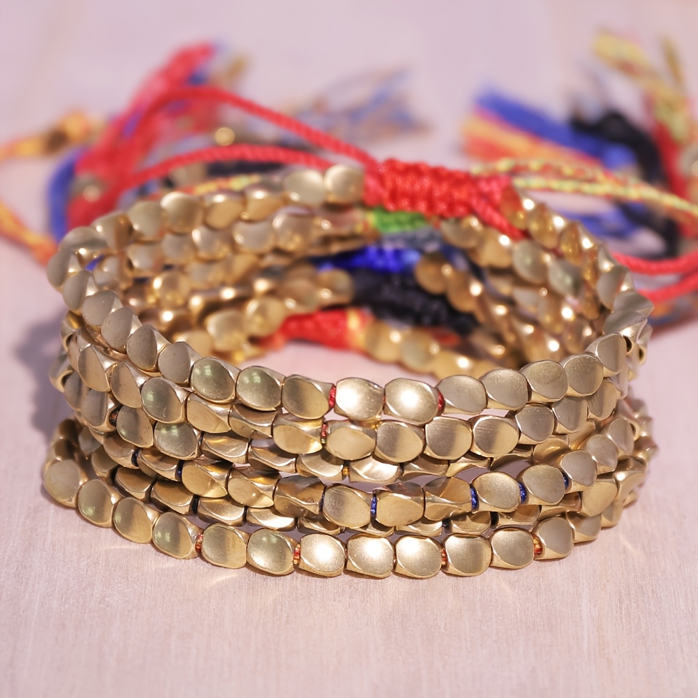 Boho Adjustable Tibetan Copper Bracelet for Men