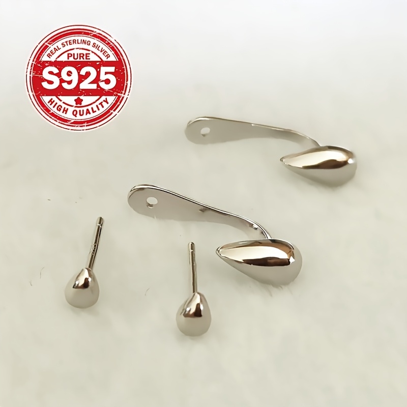 S925 Silver Diagonal Stud Earrings for Women