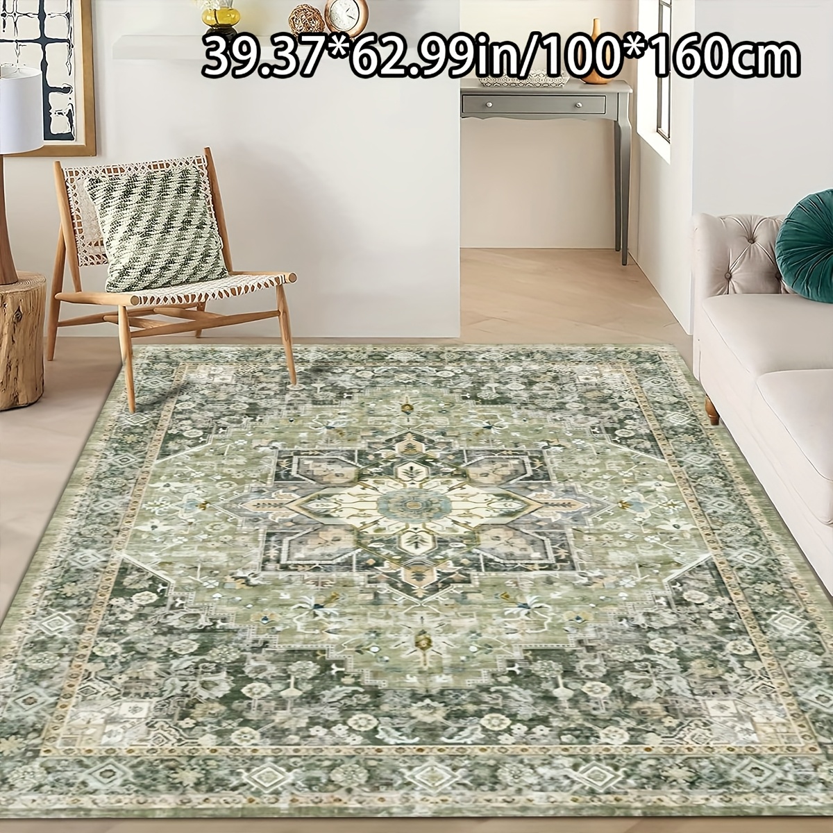 TEMU [launch ][ + 800 Grams Per + Anti-slip Dot Plastic Bottom + Bottom Dot Plastic Pattern ]1pc Home Decor Features A Vintage American Pattern That