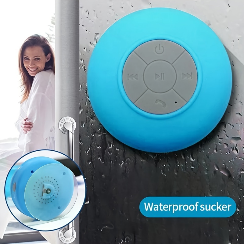 Shower Speaker Wireless BT Waterproof, Portable Mini Speaker With Mic,  Microphone For Shower, Suction Cup Bathroom Speaker, shower Radio Am/fm  Waterpr
