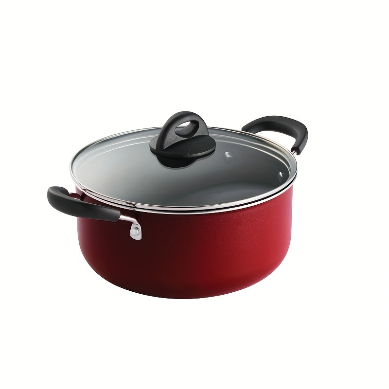 

5qt Everyday Dutch Oven With Glass Lid - Durable Aluminum, Premium Nonstick - Perfect For Stocks, Soups, Casseroles, Roasts, And More