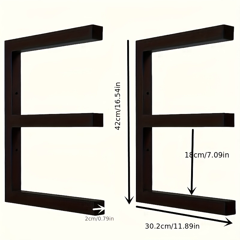 Image of Metal Storage Rack Wall-mounted Tool Shelf, 3-tier Heavy-duty Metal Rack, To 1200 , Suitable For Indoor And Outdoor Use - Black Storage And Organization