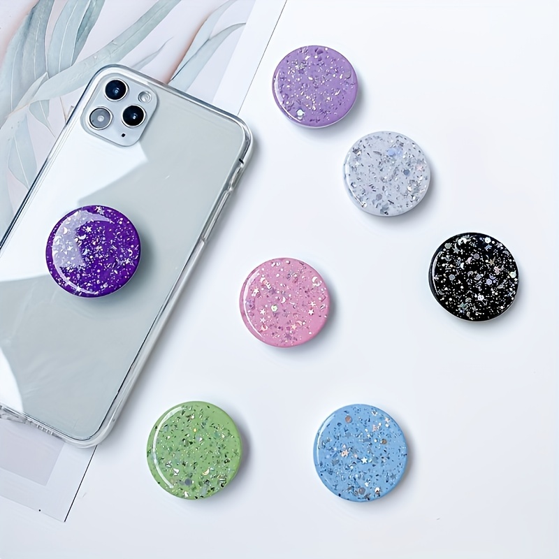 

2-pack Universal 360° Rotatable Phone Grip Stand With Glitter Design, Multi-functional Handle, Compatible With All & Android Smartphones - Assorted Colors