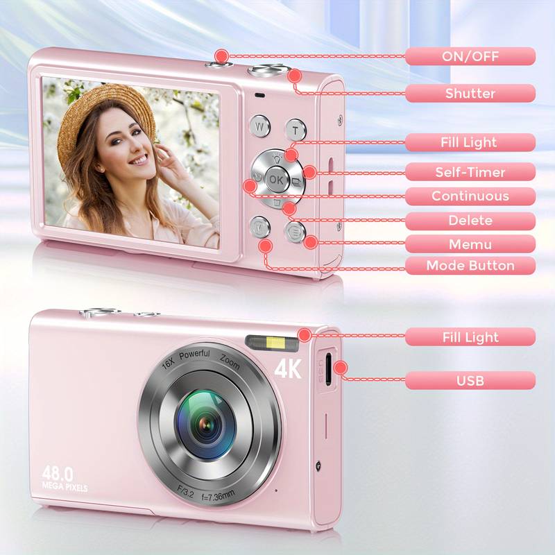 Camera Photo Digital Camera Video Camera Compact Camera 48MP