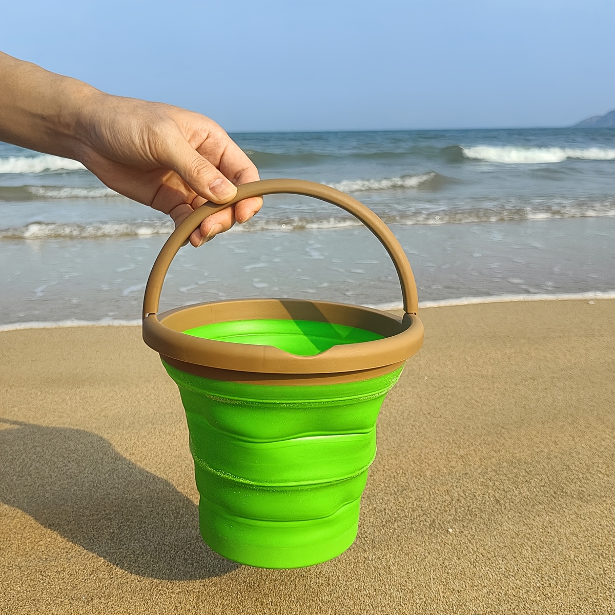 LASIVE Folding Beach Bucket Collapsible PP Barrel for Kids