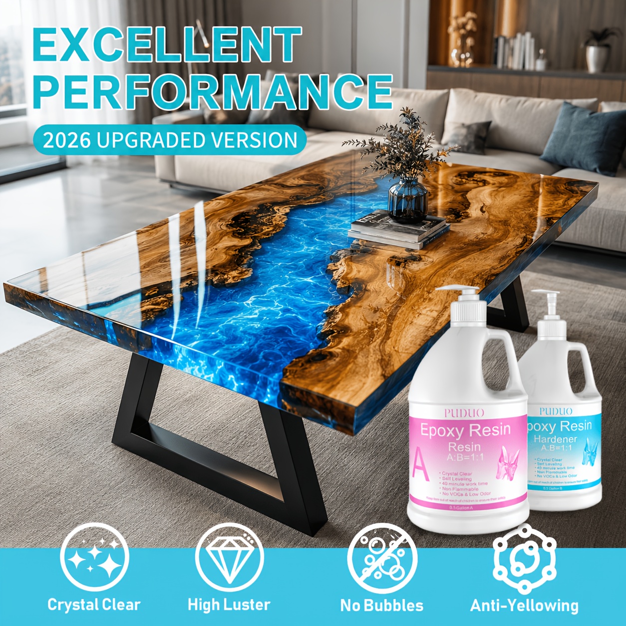 3.8L Professional Epoxy Resin Kit for Crafting
