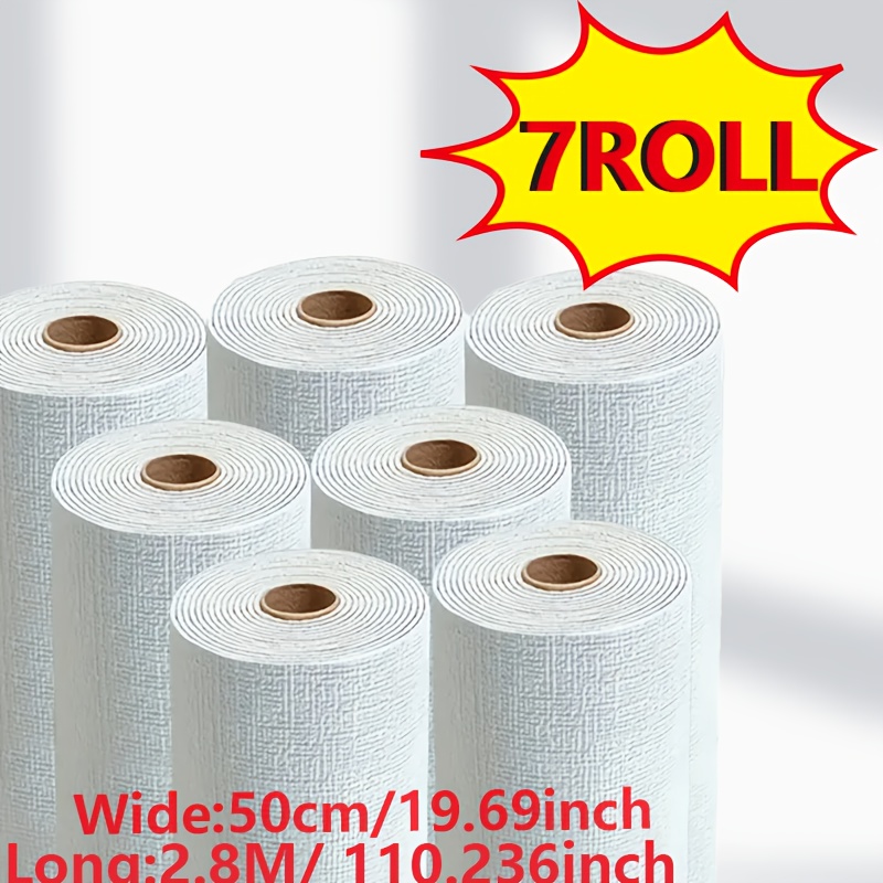 7 Rolls, 19.69inch*110.236inch, 3d Foam Wallpaper Stickers, Self-adhesive Thick Panels, Home Renovation Wall Tiles, And Stick, Suitable For Living Room, Kitchen, Bedroom, Dormitory, Office Decoration