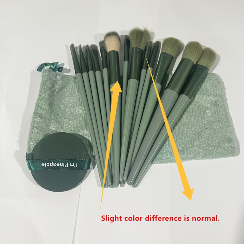 TEMU 1 Set Makeup Brush Set And Storage Dust Bag, Including Eyeshadow Brushes, Foundation Brushes, Bb Cream Brushes, And Concealer Brushes. This Is A