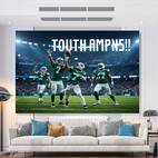 1pc football themed backdrop with text green jersey players music festivals bohemian weddings themed parties photo booths and artistic decor polyester material outdoor event decor football theme decor durable polyester football party decorations