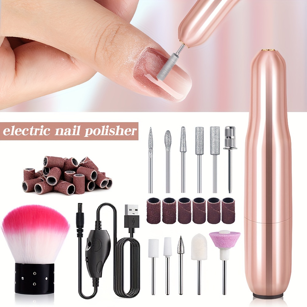 

Electric Nail Drill Machine Set, Manicure & Pedicure Kit With Multiple Drill Bits, Low Noise, Gel Polish Remover, Callus Removal, Nail Art Polisher Grinder Tool