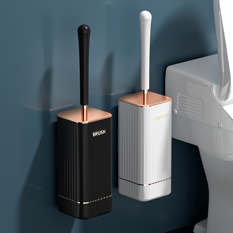 

Ergonomic Toilet Brush Set With Holder: Tools For Deep Cleaning - No Dead Corners, , Luxurious Toilet Cleaning