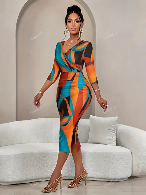 v neck wrap dresses sold on Temu United States v neck wrap dresses sold on Temu United States