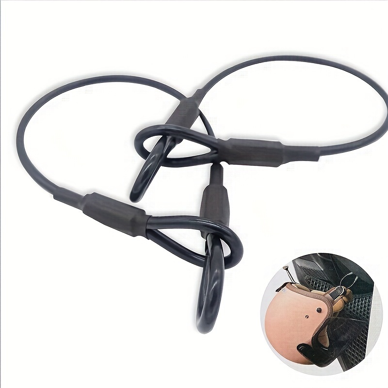 

2pcs 30cm Universal Motorcycle Moto Helmet Anti-theft Rope Stainless Steel Wire