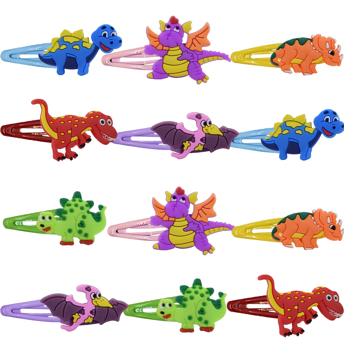 Gift For Her/him 12-pack Dinosaur Hair Clips, Dinosaur Decorative Bb Clips, Dinosaur Themed Party Decorations, Small Birthday Gifts, Gift Bag Fillers