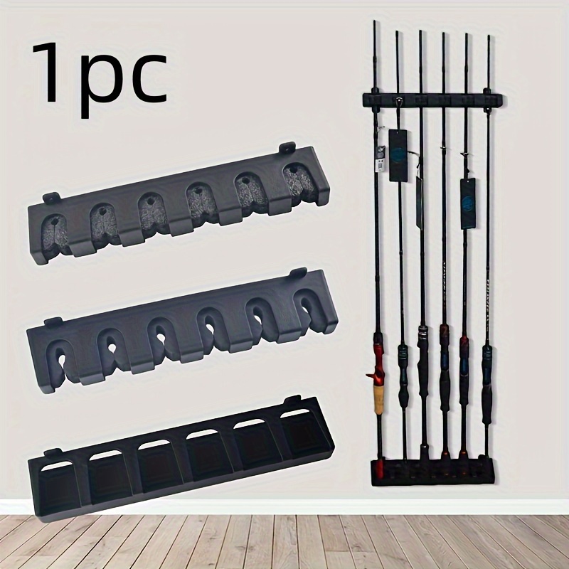 1pc Fishing Rod Display Rack, Household Wall-mounted Fixed Rack, Display  Rack, Standing Wall Fishing Gear Collection Storage Rack