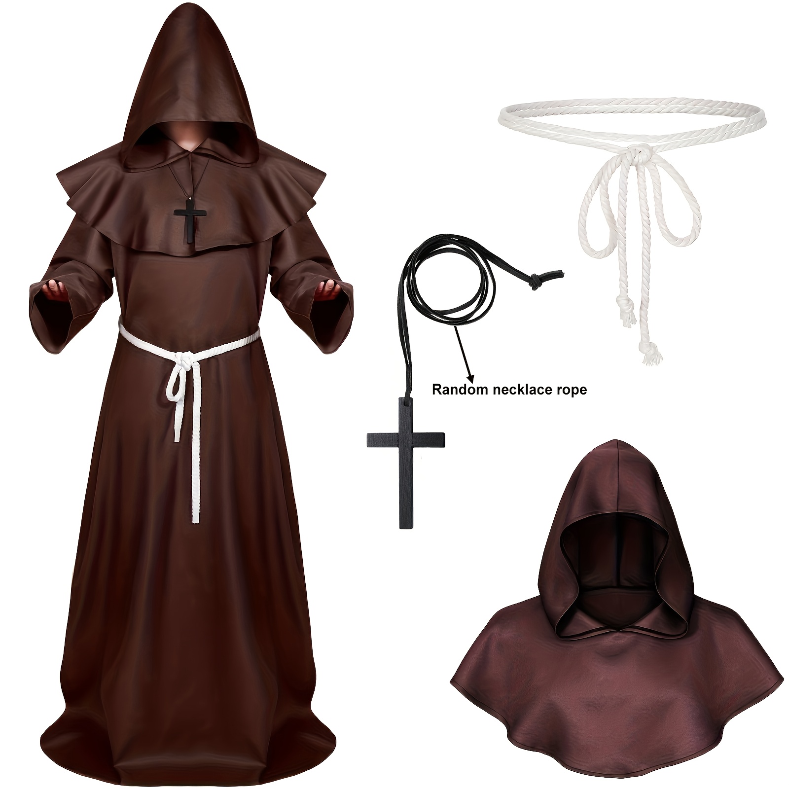 disfraz hombres adultos traje túnica capucha Temu Peru