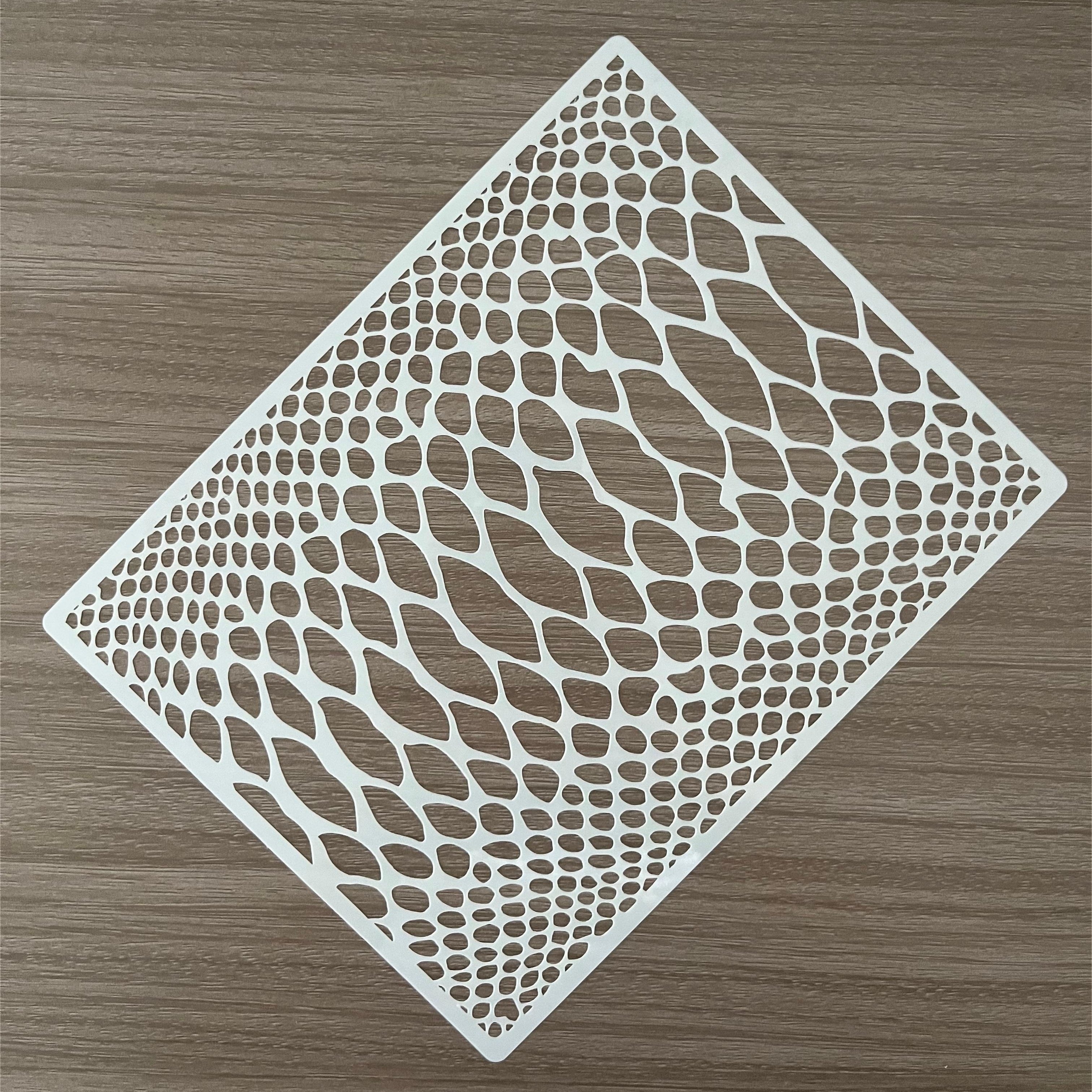 1pc 7x9 Inch Snakeskin Mold, Vein Mold, Scale Mold - Textured Pattern Paint Mold, Textured Painting Mold - Reusable Stencil For Diy Crafts