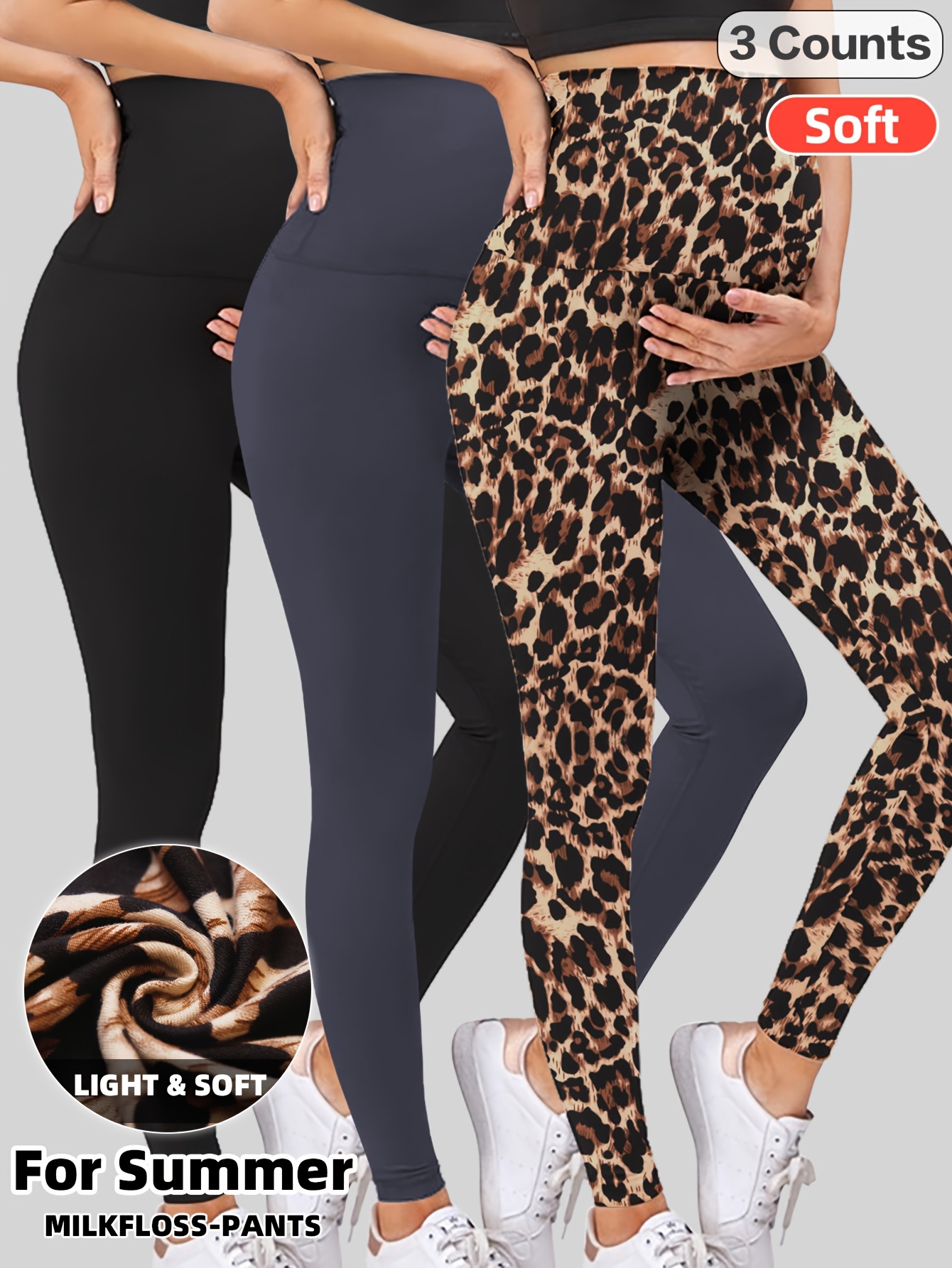 Maternity Clothes Maternity Printed Leggings Cartoon Print High