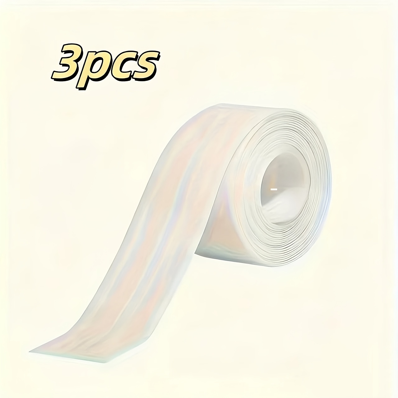 TEMU 3 Rolls/9 Rolls White Waterproof Sealing Tape Self Adhesive Caulk Strip For Kitchen Bathroom Sink Toilet Wall Cover Durable And Easy To Apply