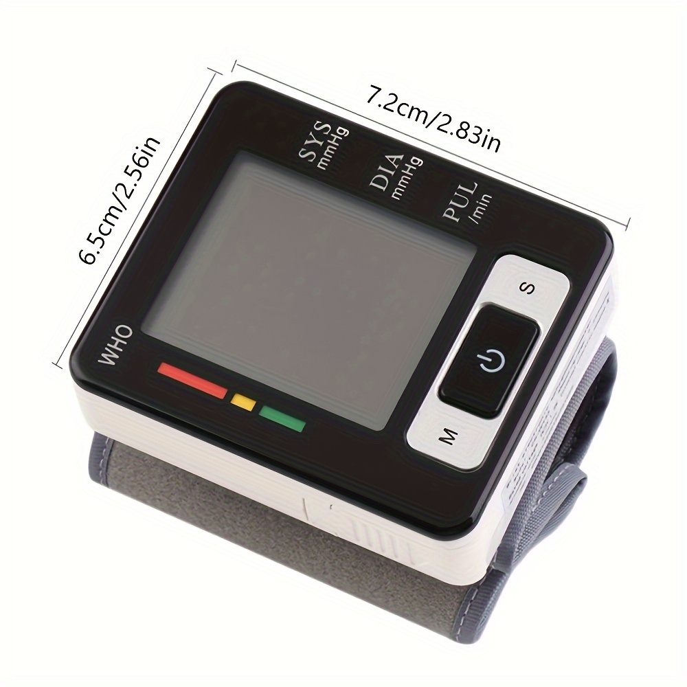 1pc   kun automatic wrist bp monitor for adults   pressure cuff with heart rate measurement memory storage adjustable cuff portable   use easy to read lcd display ideal for   management cardiovascular health blood pressure monitor for   health tools sleek device design durable   device Product details 4