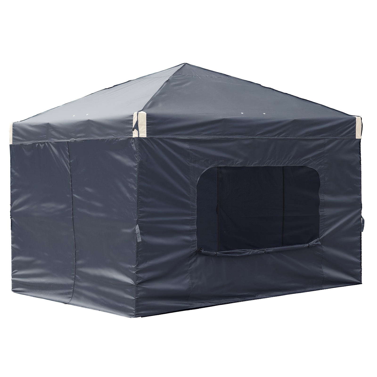 

10 X 10 Ft Pop Up Canopy Tent Portable Instant Shade Canopy With Curtain For Camping, Party And Other Outdoor Events - Black