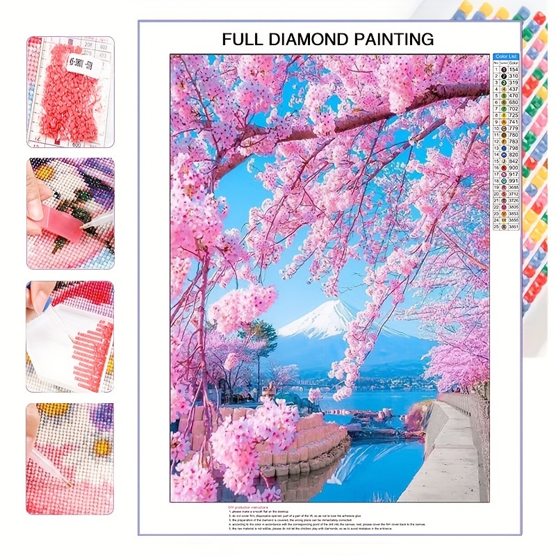 

5d Diy Artificial Diamond Painting Frameless Landscape Pattern Diamond Painting For Living Room Bedroom Decoration 30*40cm