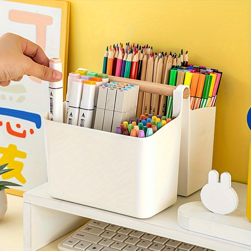 Pen Organizer 2 Drawer Multi functional Pencil Holder Desk - Temu