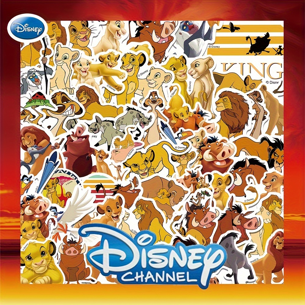 

dazzling" 50-piece Disney Lion King & Graffiti Stickers - Waterproof, Shiny Finish For Laptops, Guitars, Helmets & More