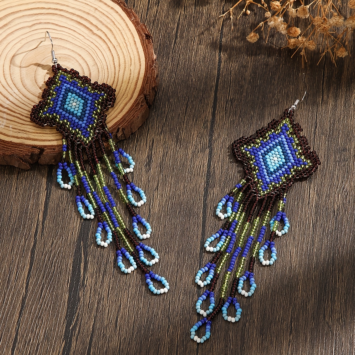 2pcs Bohemian Style Fashion Tassel Earrings