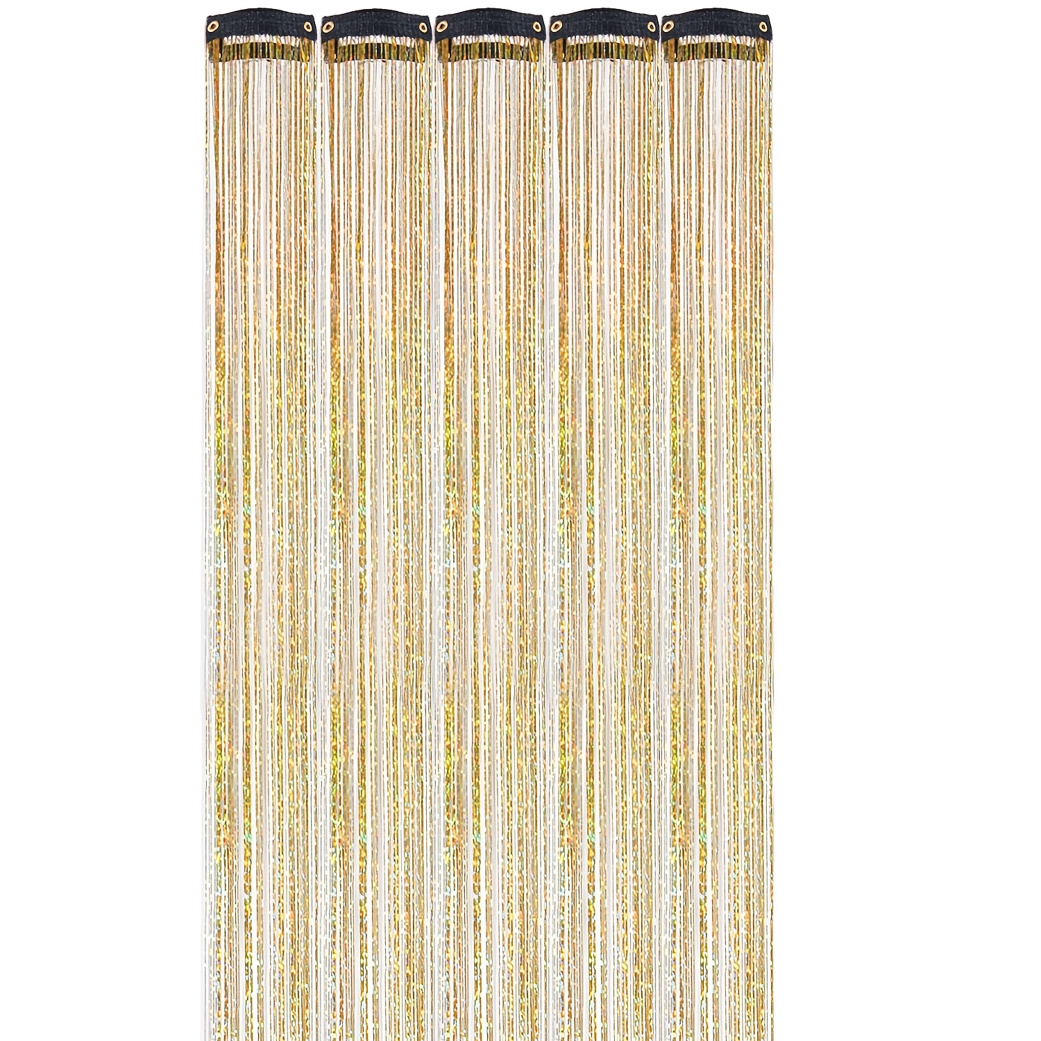 TEMU 5pcs Clips de cheveux féériques colorés et rêveurs | Clips à paillettes de 24 pouces pour extensions de cheveux pour femmes, Noël, An, festival,