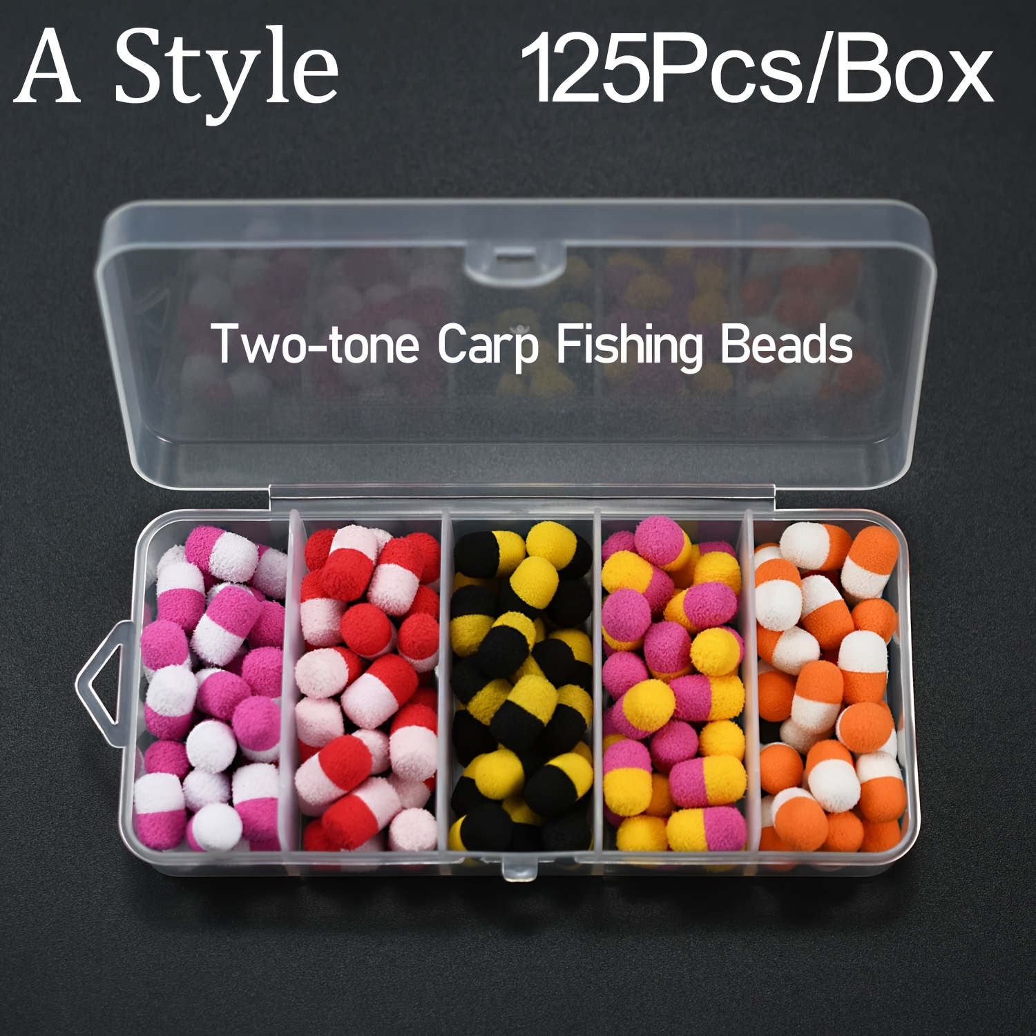 TEMU 125 pièces/boîte Perles de flottaison en mousse flottante pour , monochromes et bicolores, pastilles flottantes très , adaptées pour la pêche de