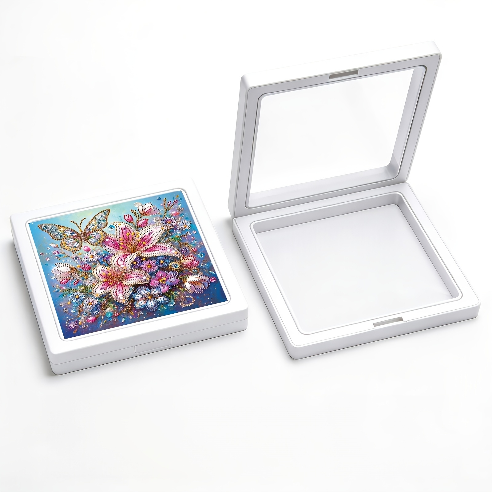 TEMU A Diamond Painting Frame With A Transparent High-definition Film Frame, Featuring A Flip-cover Design For Easy Replacement Of Artwork. Suitable