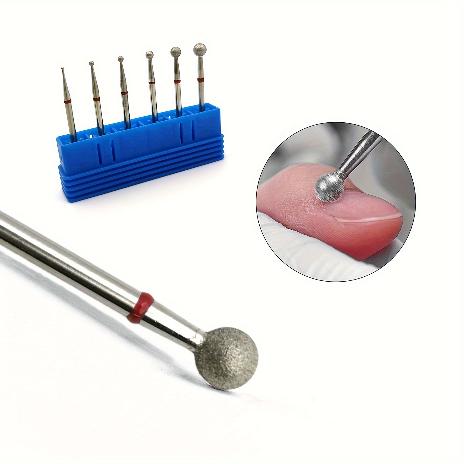 

Nail Drill Bits, 6pcs/set Fine Grit Rotary Cuticle Clean Burr Manicure Bit Drill Machine Accessories