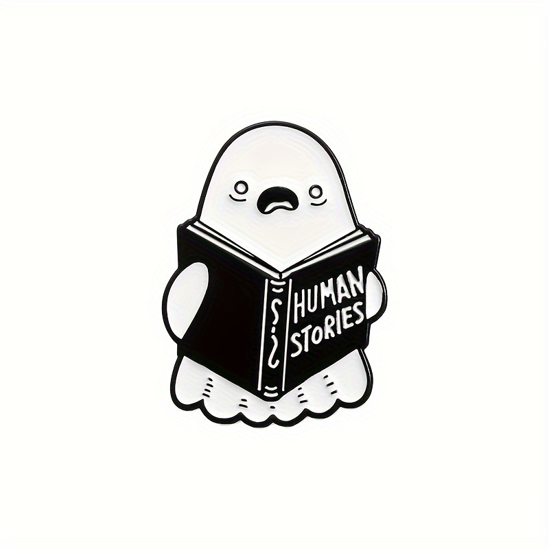TEMU smaltata QIHOO "Storie " da - divertente di Halloween, Distintivo in per magliette e borse, Regalo , Decorazioni di Halloween, Regalo di Natale