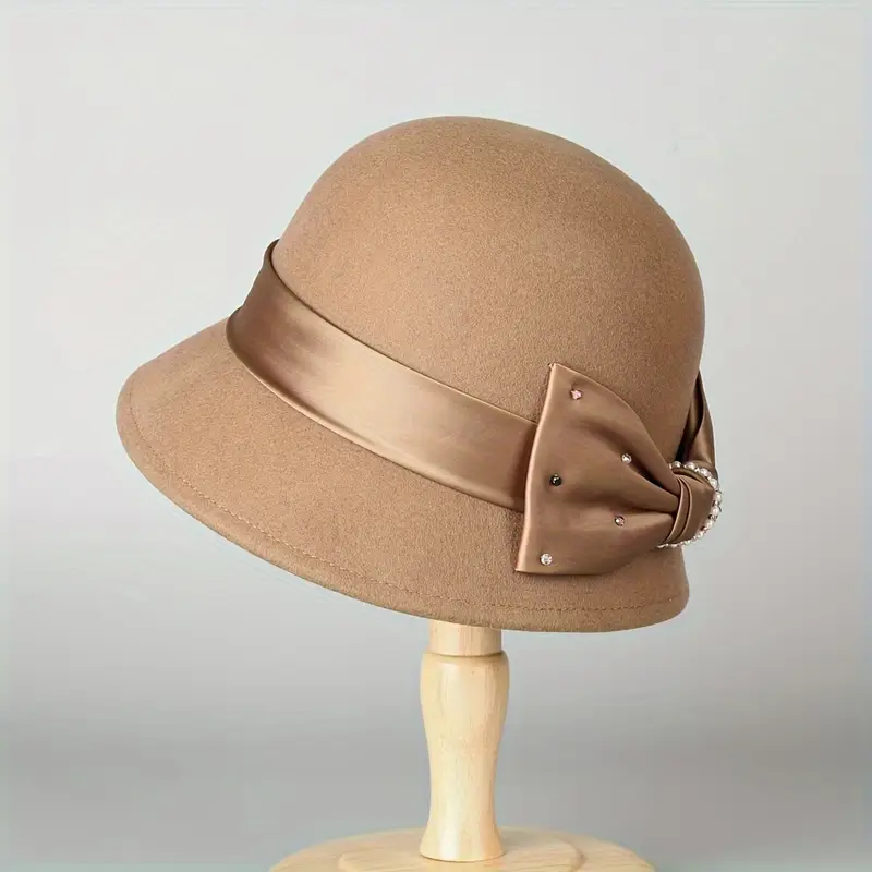 Pearl Bow Khaki Hat Pearl Bow Khaki Hat
