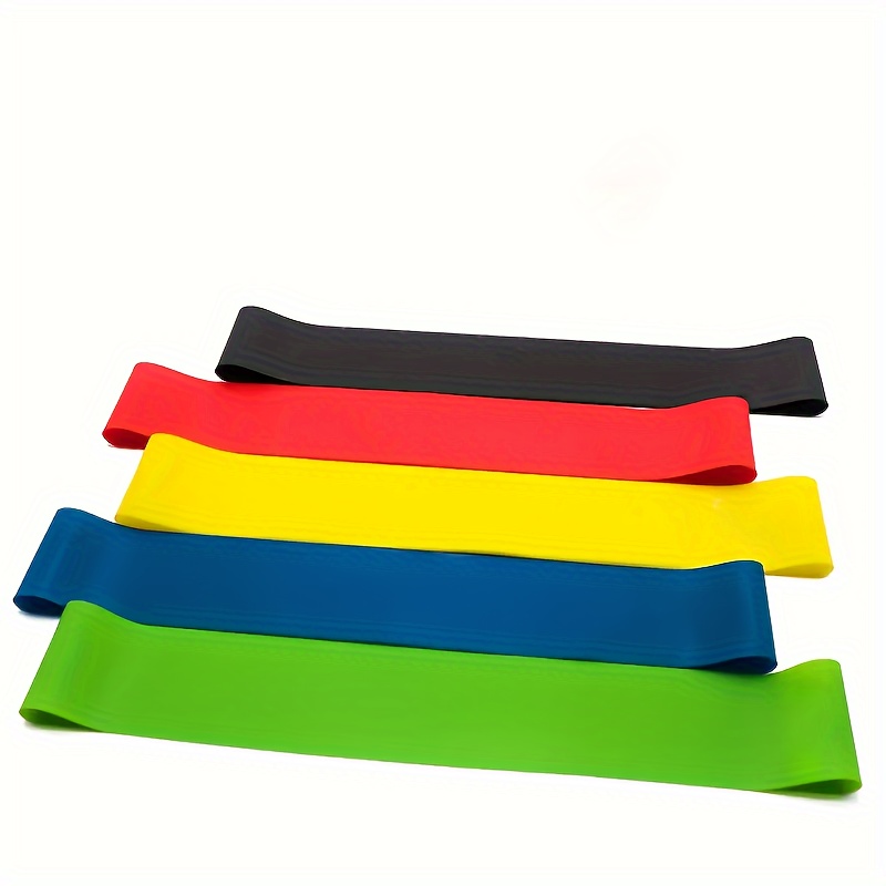 

5pull Circles With Different Resistances,tpe Fabric, (black, Red, Blue, Green, Yellow), Heavy Tension Level, Foldable, For Yoga, Squats, Hip Sculpting, All Body Types, Fitness Training Equipment