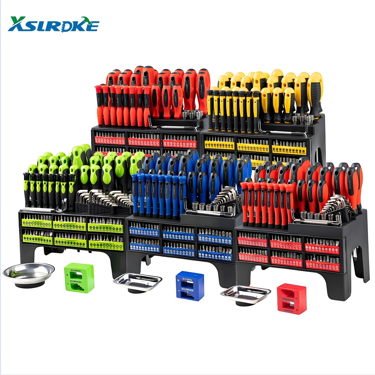 xslrdke 100 118 126pcs screwdriver set insulated magnetic screwdriver tool with plastic racking for electronics and precision work non slip rubber handles mens tool gift holiday gift tools set deal  
