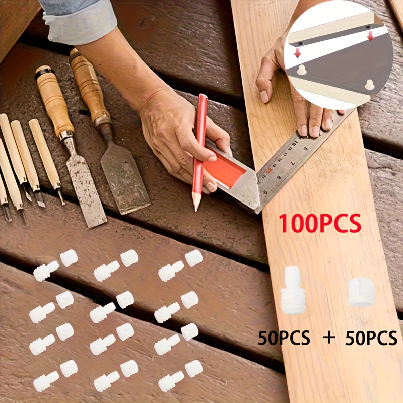 E-shop Möbel 2-in-1 Vorverdrahtete Muttern, Verdeckte Holzverbinder und Gitterplattenbefestigungen. Geeignet für Gitterplatten, dekorative Gitterwände,