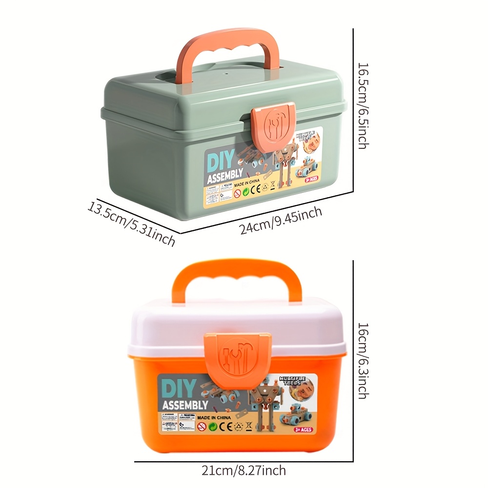 121/122/144pcs Pretend Play Assembly Simulation Screwdriver Tool Box Toy Set Includes Disassembly And Assembly Tools, Screws, And Simulated Repair Kit Can Be Freely Assembled Into Different Shapes, Best Birthday Gift for Boys 13 121/122/144pcs Pretend Play Assembly Simulation Screwdriver Tool Box Toy Set Includes Disassembly And Assembly Tools, Screws, And Simulated Repair Kit Can Be Freely Assembled Into Different Shapes, Best Birthday Gift for Boys