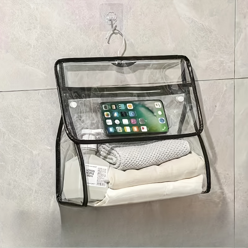 TEMU 【壁掛け】水着収納バッグ、浴室用バッグ、完璧な乾燥ツール、壁掛けスマホホルダー、衣類収納バッグ