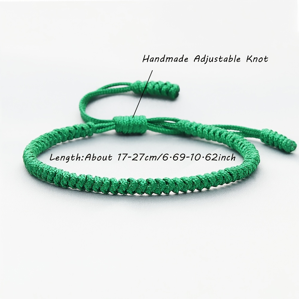 TEMU 1pc -braided Rope Bracelet Men Women Wear Adjustable Size Gift Daily Wear Christmas Bracelet With Jewelry Couple Gift