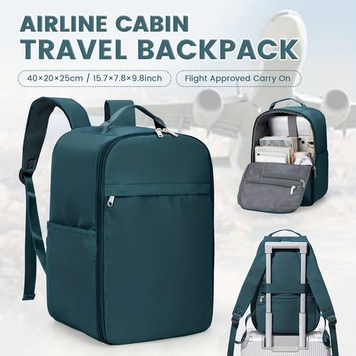 donna, misura ryanair 40×30×20cm – per uso aereo, sotto il sedile 40*20*25cm, da viaggio, , per weekend, per laptop, con di sul retro, scomparto per scarpe e manicotto per trolley, scomparti