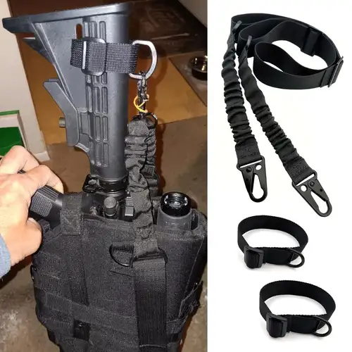 2-Pack Tactical Buttstock Sling Adapters With D-Ring - For Rifle & Shotgun