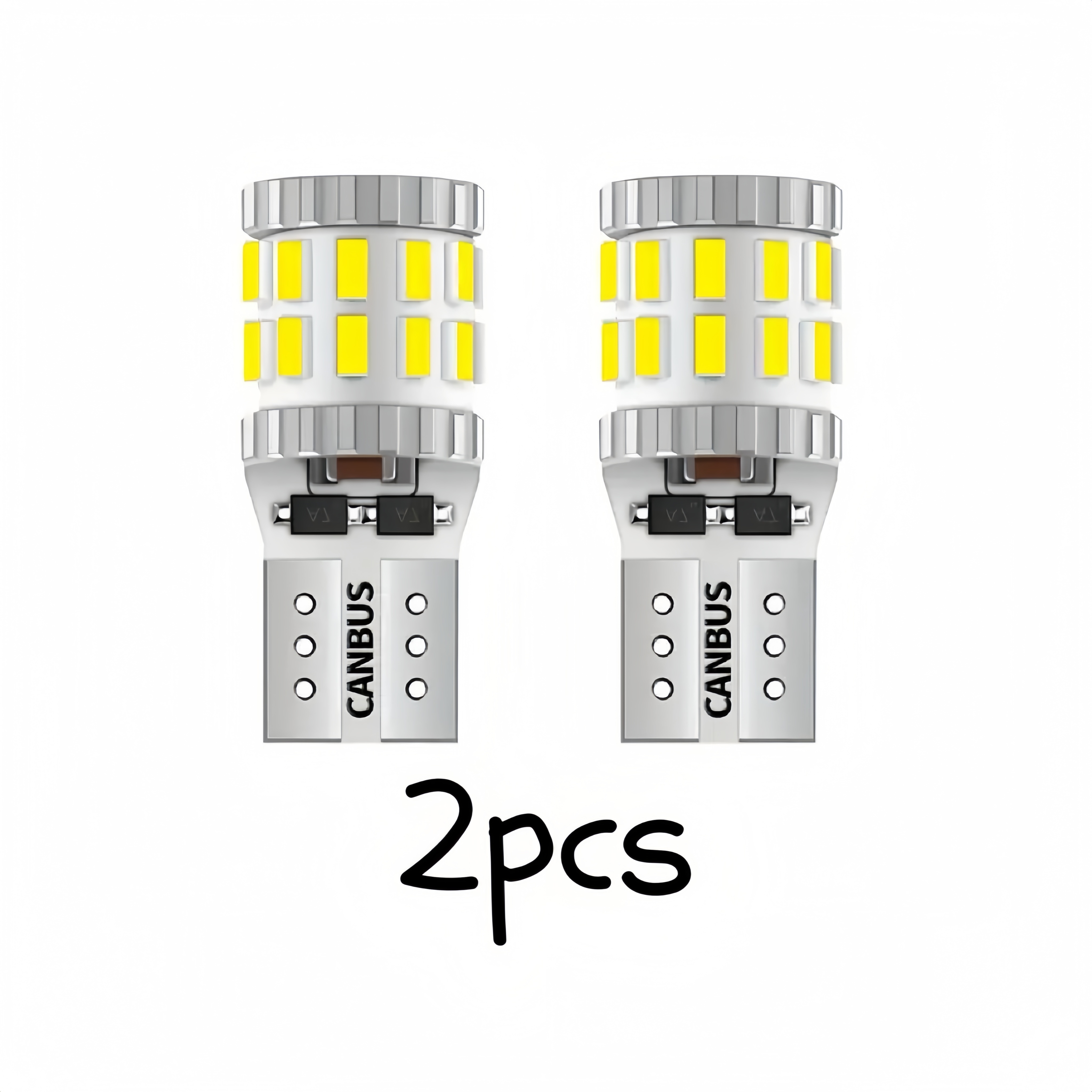 

2pcs 194 Led Bulbs White Canbus Error Free 168 2825 T10w5w Led Light Bulbs For License Plate Lights Car Interiorlights Dome Map Light 30-smd